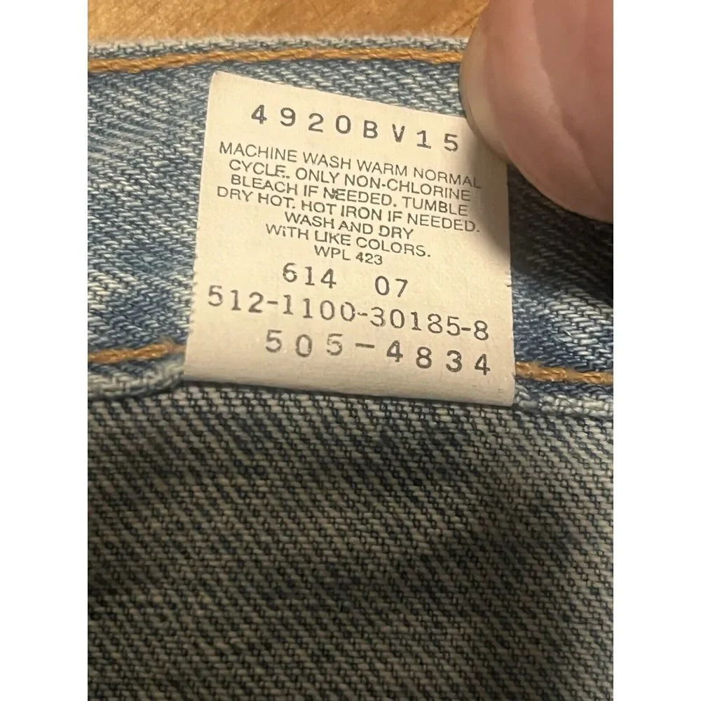 Vintage Y2K‎ Levi's Red Tab 505 Blue Mens 38x30 Regular Fit Denim Jeans 2000's